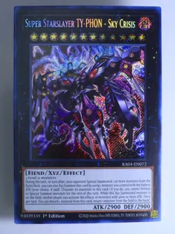 Super Starslayer TY-PHON – Sky Crisis RA04-EN072 (ScR) Secret Rare NM+ 1st YuGi - Image 1