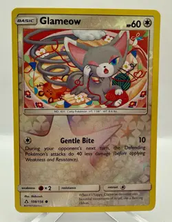Glameow 108/156 SM Ultra Prism Reverse Holo Pokemon Card - Image 1