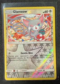 Glameow 108/156 SM Ultra Prism Reverse Holo Pokemon Card - Image 3