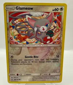 Glameow 108/156 SM Ultra Prism Reverse Holo Pokemon Card - Image 4