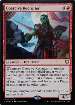 169/361 COERCIVE RECRUITER RARE COMMANDER LEGENDS MTG CARD - Image 1