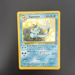 Vaporeon 12/64 Holo – Jungle – WOTC Vintage 1999 Pokemon TCG Card MP - Image 1