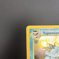 Vaporeon 12/64 Holo – Jungle – WOTC Vintage 1999 Pokemon TCG Card MP - Image 2
