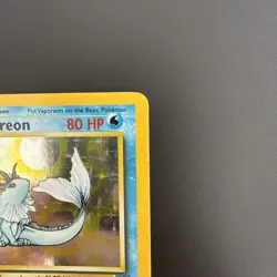 Vaporeon 12/64 Holo – Jungle – WOTC Vintage 1999 Pokemon TCG Card MP - Image 3