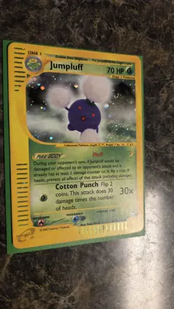Pokemon TCG Jumpluff Holo Card H13/H32 Rare, Lightly Played, Aquapolis - Image 1