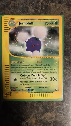 Pokemon TCG Jumpluff Holo Card H13/H32 Rare, Lightly Played, Aquapolis - Image 2