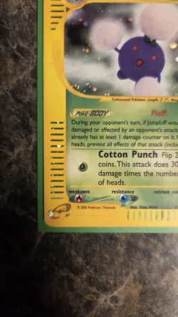 Pokemon TCG Jumpluff Holo Card H13/H32 Rare, Lightly Played, Aquapolis - Image 3
