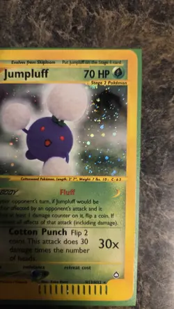 Pokemon TCG Jumpluff Holo Card H13/H32 Rare, Lightly Played, Aquapolis - Image 5