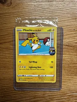 Pikachu On the Ball UK Exclusive Card 001/005 - Image 1