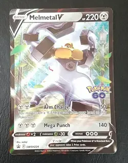MELMETAL V SWSH224, PROMO, FULL ART, HOLO, POKEMON CARD (LP/NM) - Image 1