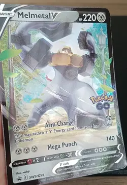 MELMETAL V SWSH224, PROMO, FULL ART, HOLO, POKEMON CARD (LP/NM) - Image 3