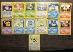 1999 Pokemon Base Set Unlimited 13 Card Lot - Vintage - Nidoran Max Revive - Image 1
