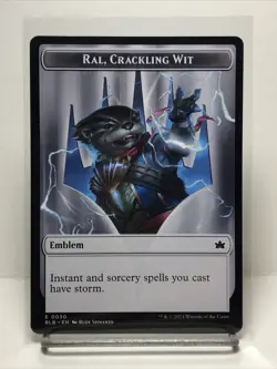 Emblem - Ral, Crackling Wit (Non-foil) Bloomburrow 0030 Emblem MTG - Image 1
