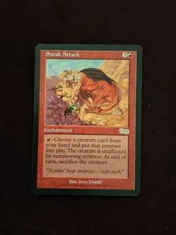 Sneak Attack Urza's Saga Regular - Near Mint - Image 1