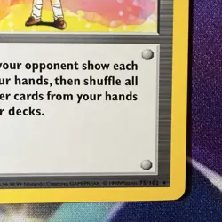 POKEMON TCG LASS 1st EDITION SHADOWLESS RARE TRAINER! 75/102! BASE SET! - Image 4