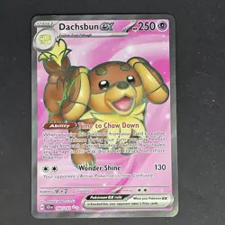 Dachsbun ex 160/142 Stellar Crown Ultra Rare Full Art Pokemon - Image 1