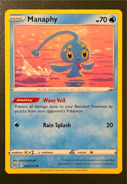 Pokemon TCG Manaphy 41/172 Brilliant Stars SWSH9 NM - Image 1