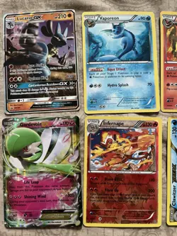 Pokemon Nintendo 12 Card Lot Lucario GX Gardevoir EX Vaporeon Holo BREAK English - Image 2