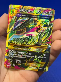 Pokemon XY Ancient Origins Mega M Rayquaza EX 98/98 Shiny Full Art Ultra Rare LP - Image 2