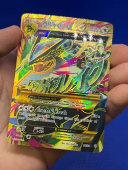 Pokemon XY Ancient Origins Mega M Rayquaza EX 98/98 Shiny Full Art Ultra Rare LP - Image 4