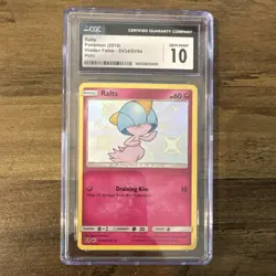 CGC Ralts SV34/SV94 Hidden Fates Shiny Vault Holo Shiny Rare Pokemon Card - Image 1