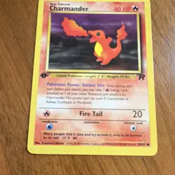 Pokemon Charmander Team Rocket 1st Edition 50/82 40 HP. Near Mint!! - Image 5