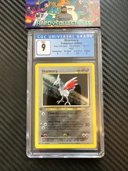 CGC Mint 9 Skarmory 1st Edition Neo Genesis 13/111 Pokemon Card Holo - Image 1