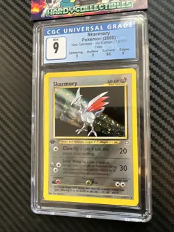 CGC Mint 9 Skarmory 1st Edition Neo Genesis 13/111 Pokemon Card Holo - Image 2