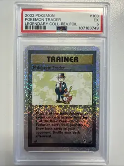 Pokemon Trader 103/110 Legendary Collection Reverse Holo PSA 5 - Image 1