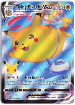 Flying Pikachu VMAX 007/025 Holo Rare VMAX Celebrations Pokemon - Image 1