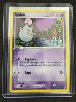 Pokemon Spoink 62/100 - Reverse Holo Stamped EX Crystal Guardians 2006 - Image 1