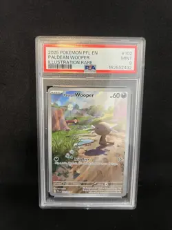 Paldean Wooper 102/094 Illustration Rare Pfl En-phantasmal Flames Pokemon PSA 9 - Image 1