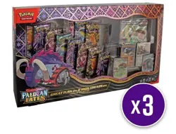 Pokemon Paldean Fates Great Tusk Iron Treads Ex Premium Collection - Lot Of 3 - Image 1