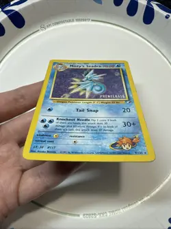 Prerelease Misty's Seadra 9/132 Gym Heroes Holo Rare Vintage Pokemon Card - Image 2