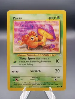 2000 Pokemon Neo Revelation Paras #47 Extremely LP - Image 1