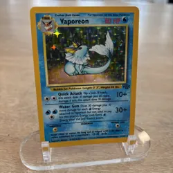 Pokemon Vaporeon Jungle Holo Rare Unlimited 12/64 LP English - Image 2