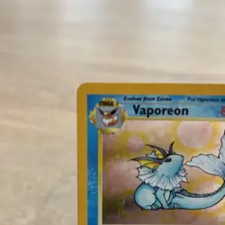 Pokemon Vaporeon Jungle Holo Rare Unlimited 12/64 LP English - Image 3