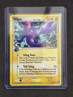 Gligar Delta Species 16/101 Stamp Pokemon EX Dragon Frontiers Reverse Holo - Image 1