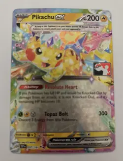 Pikachu EX 057/191 Prize Pack Play! Pokemon Holo Stamped Near Mint - Image 1