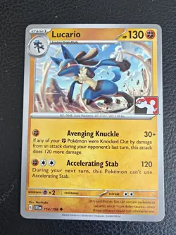 Pokemon TCG - Lucario 114/198 Play Stamped Prize Pack Series 3 Non Holo - Image 1