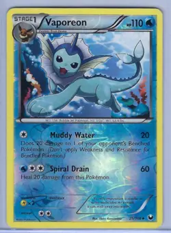 Pokemon TCG - Vaporeon - 25/108 - Reverse Holo - B&W: Dark Explorers - Image 1