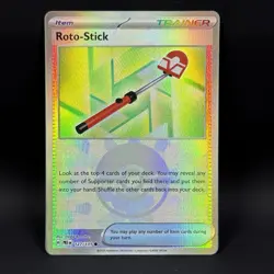 Pokemon Roto-Stick 127/131 NM Pokeball Pattern Holo Prismatic Evolutions - Image 1