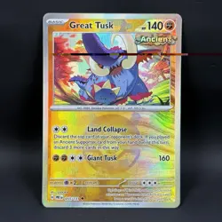 Pokemon Great Tusk 055/131 NM Pokeball Prismatic Evolutions - Image 1
