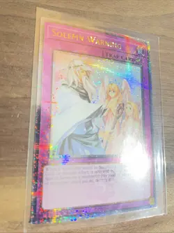 Yugioh! 1x Solemn Warning RA02-EN078 Quarter Century Secret Rare 1st Ed NM - Image 2