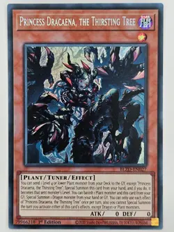 YuGiOh - BLZD-EN027 Princess Dracaena, the Thirsting Tree - Secret Rare - Image 1