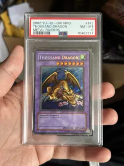 Yu-Gi-Oh! Thousand Dragon MRD-EN143 Metal Raiders Secret Rare PSA 8 Unlimited - Image 1