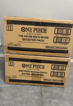 ONE PIECE SEALED CASE OP14 EB04 THE AZURE'S SEA SEVEN + EB03 HEROINES EDITION - Image 1