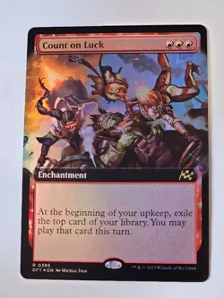 MTG - Count on Luck FOIL Extended Art - Aetherdrift - Image 1
