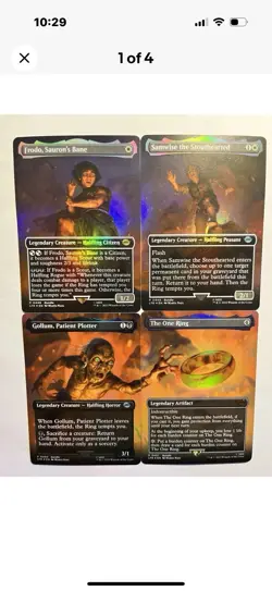 MTG The One Ring Borderless **Foil**, , UNOPENED PACK With Mountain Scene+lands - Image 1
