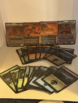 MTG The One Ring Borderless **Foil**, , UNOPENED PACK With Mountain Scene+lands - Image 4